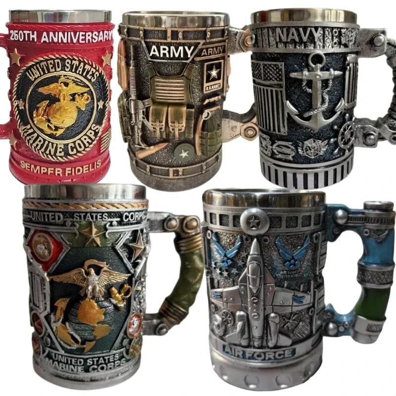 Wine Beer Coffee - 1 pièce Nouvelle Tasse Militaire en