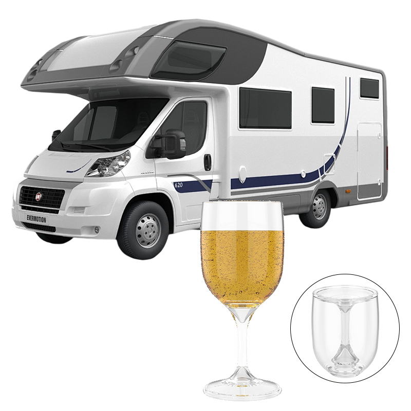 Wine & Beer Quito - Verre à vin pliant Transparent en