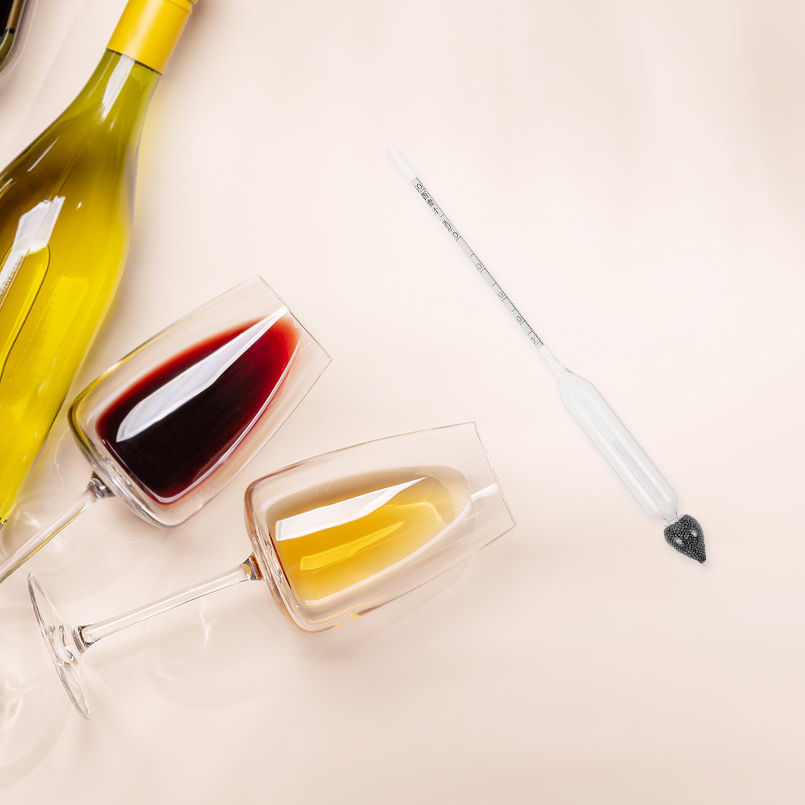 Wine To Beer Alcohol - 2 pièces, testeur d'alcool, hydromètre en