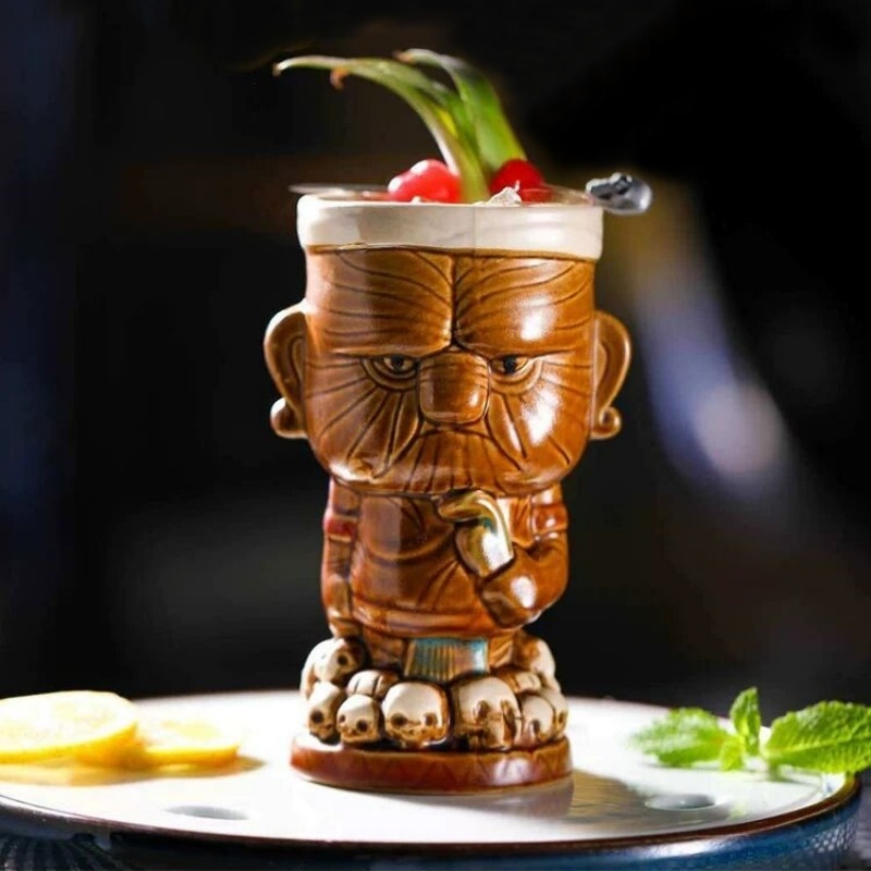 Wine Beer Coffee - Tasses Tiki hawaïennes de 520ml, tasse