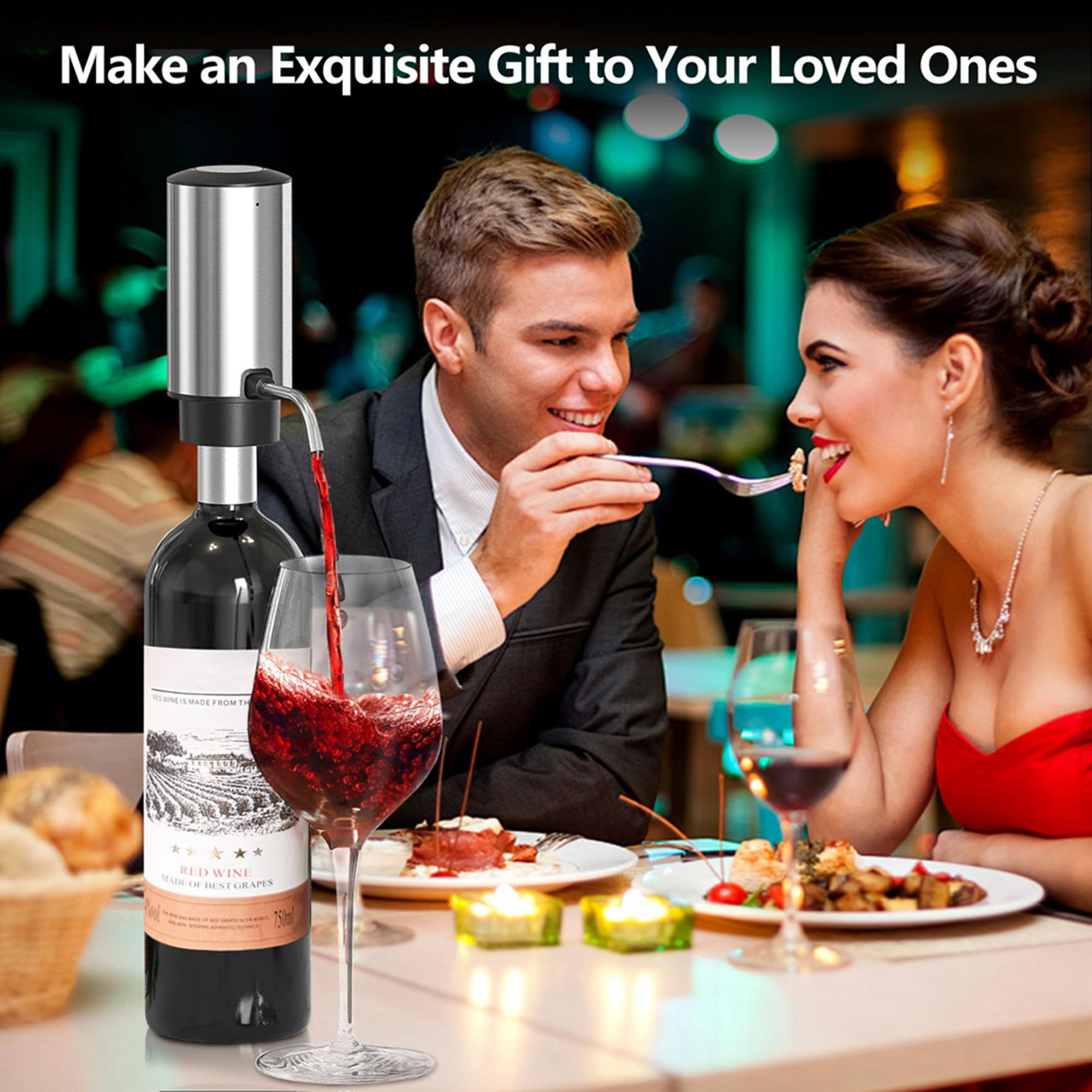 Decanter Aerator Set - A69E4X Aérateur de vin électrique, ensemble