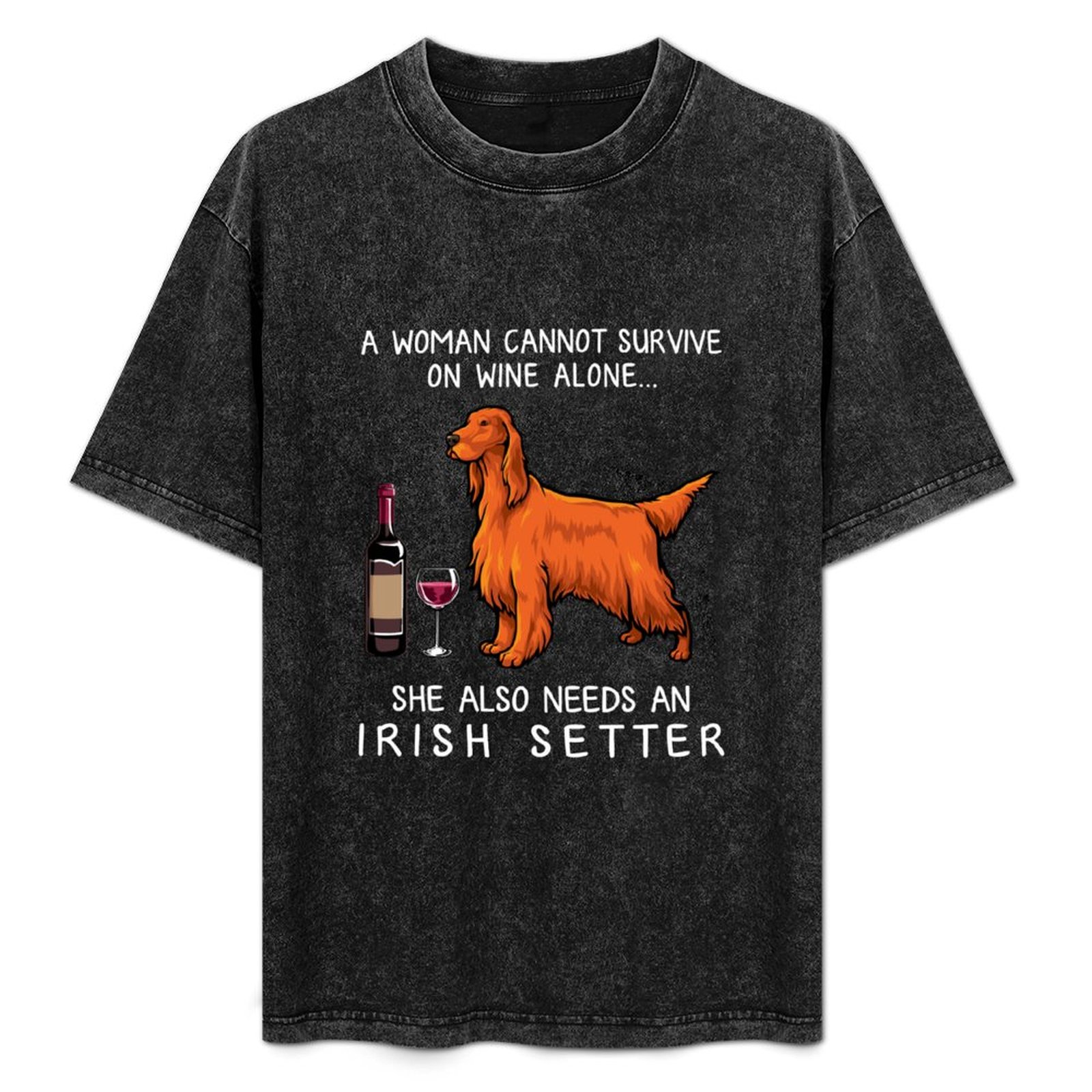 Wine Or Beer - T-shirt drôle pour chien Irish Setter