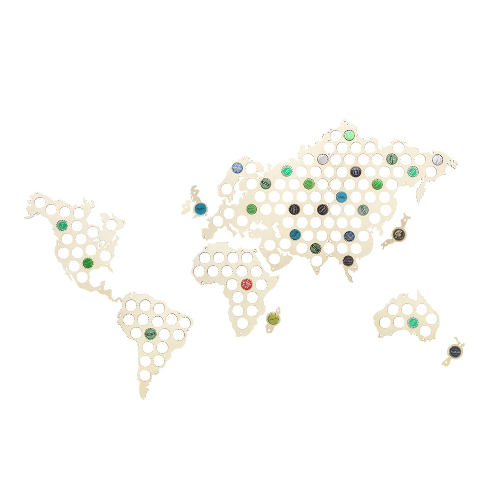 Carte du monde en bois faite à - Craft Beer & Wine U- avis et prix