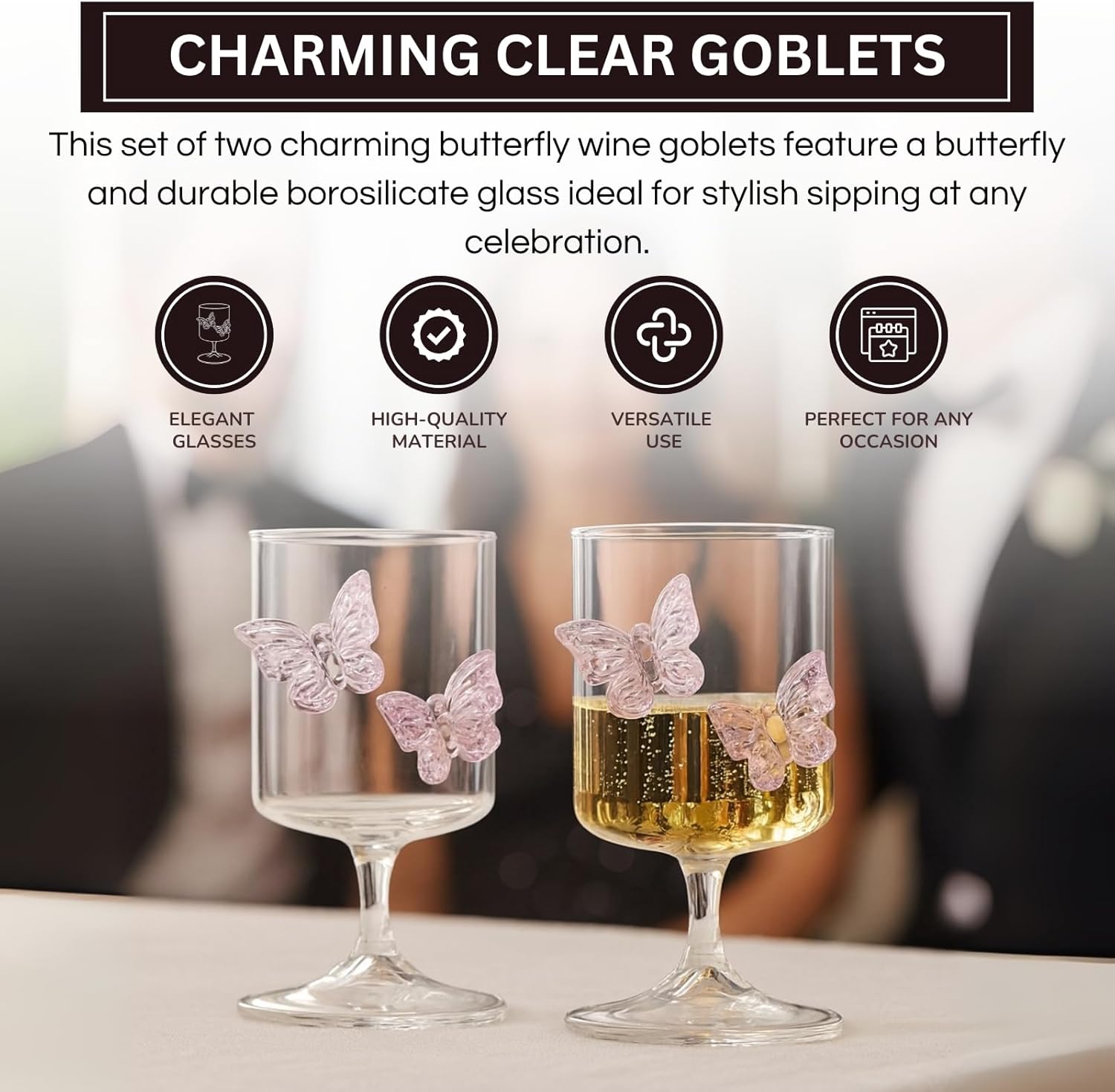 Verres à vin et à eau papillon - Wine Or Beer avis et prix