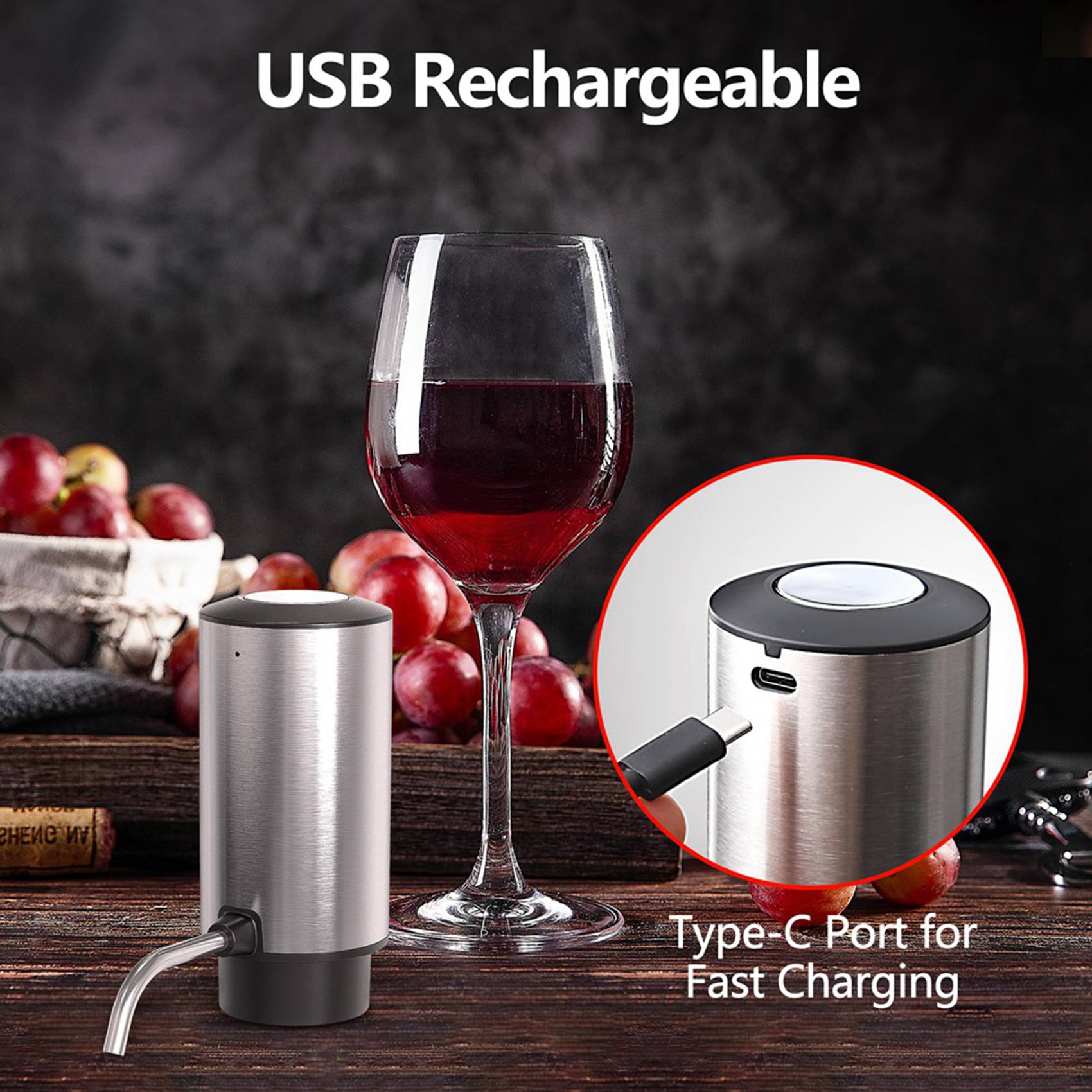 A69E4X Aérateur de vin électri - Decanter Aerator Set avis et prix