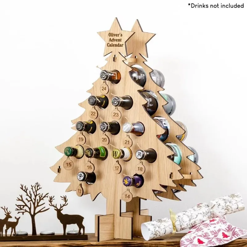Arbre de Noël en bois pour le  - Craft Beer & Wine U- avis et prix