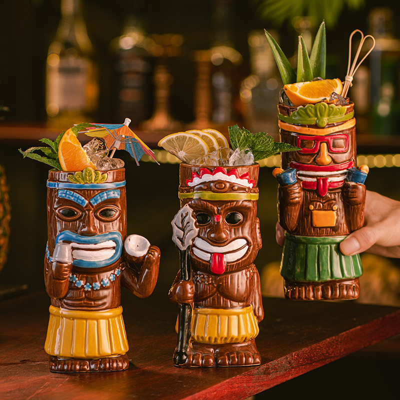 Mug Tiki en céramique, tasse à - Wine Beer Coffee avis et prix