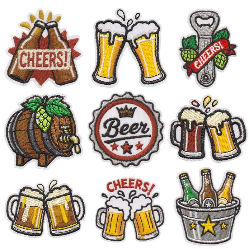 Patch brodé créatif à thème bi - Wine Beer Difference avis et prix