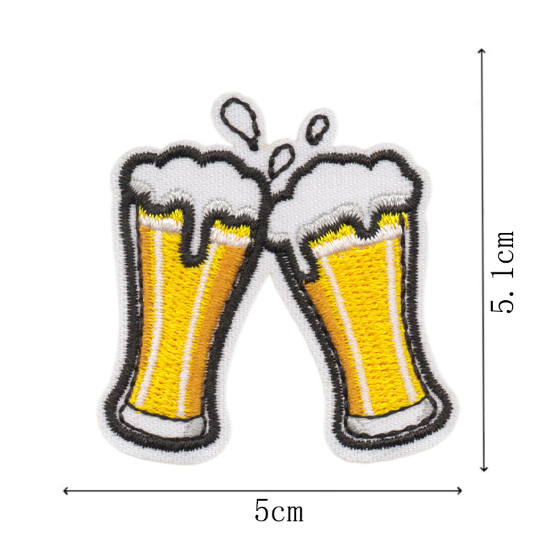 Patch brodé créatif à thème bi - Wine Beer Difference avis et prix