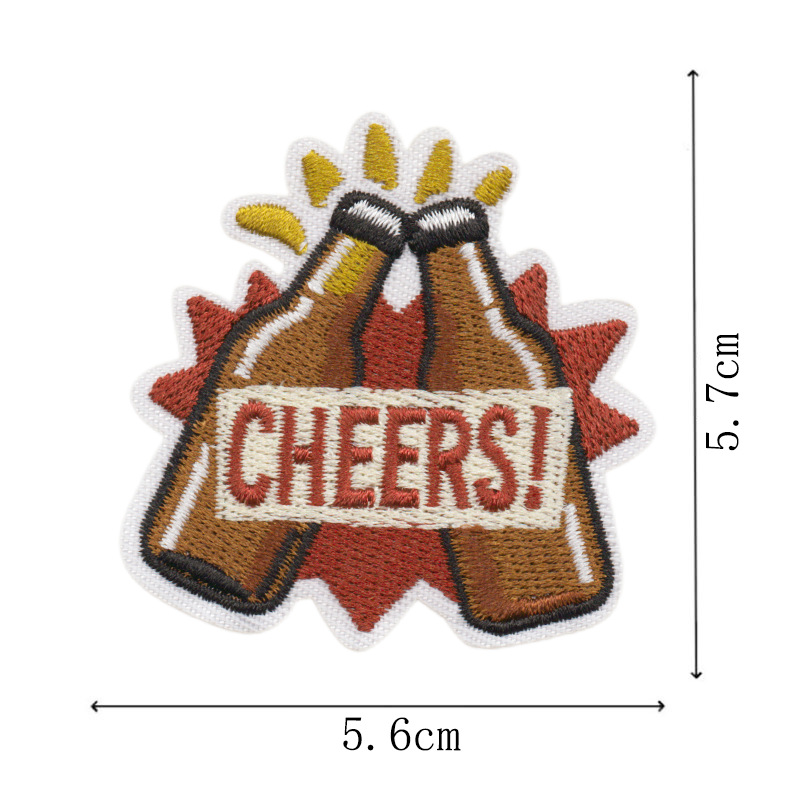 Patch brodé créatif à thème bi - Wine Beer Difference avis et prix
